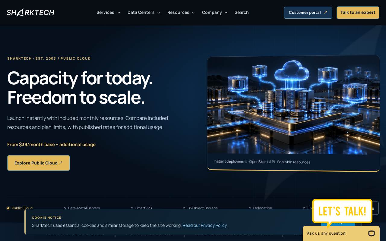 Sharktech 官网截图